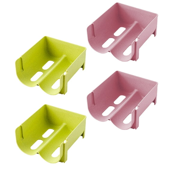 ELAYARD 4Pcs Refrigerator Drawer Beer Storage Box Assorted Color Stackable Beverage Holder