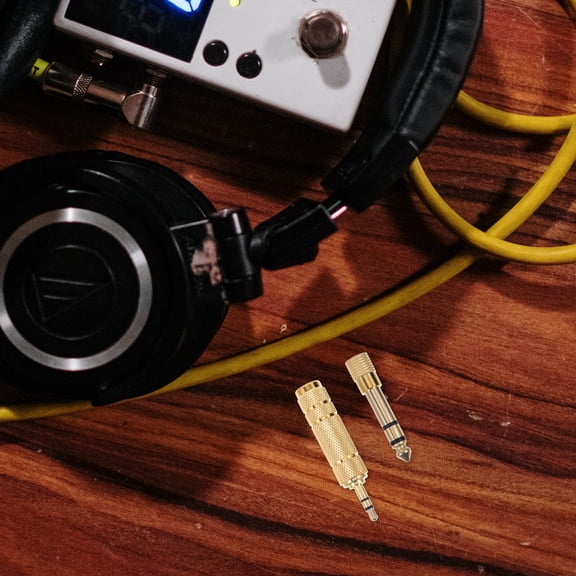 ELAYARD 4-Pack Copper Headphone Plug Adapters Small Portable Audio Connector for Headphones