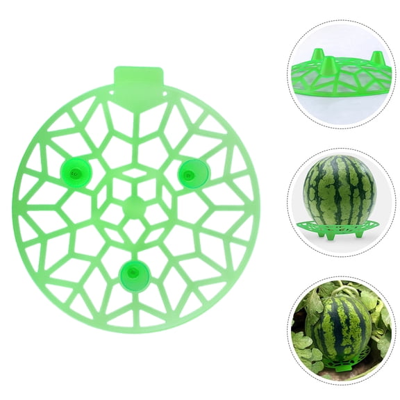 ELAYARD 4Pcs Melon Trellis Garden Support Green Plastic Melon Holder with Stable Tray for Home