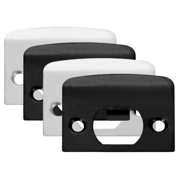 ELAYARD 4Pcs Heavy Duty Stainless Steel Deadbolt Strike Plate with Latch Guide for Door Security