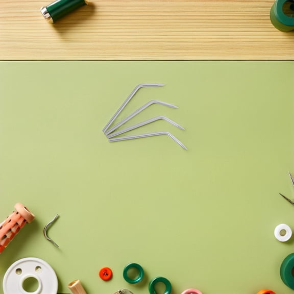 ELAYARD 4-Pack Stainless Steel Curved Needles for Paracord Weaving, Outdoor Crafting, Projects and Sewing