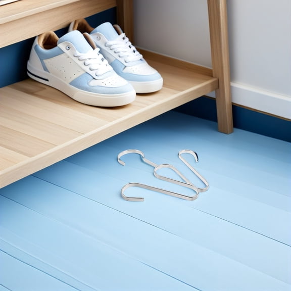 ELAYARD Stainless Steel Shoes Hanger Wall Mounted Double Hook for Home 4Pcs