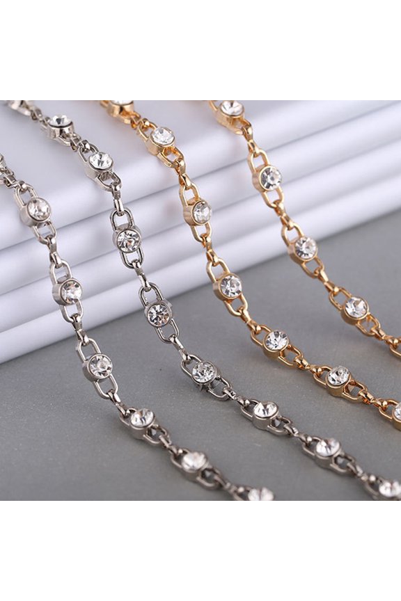 Shoe Chain Ankle Chain Rhinestones 4Pcs