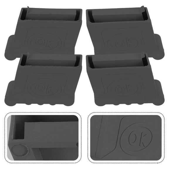 ELAYARD 4-Pack Rubber Ladder Foot Caps with Non- Grip for Improved Stability and Floor