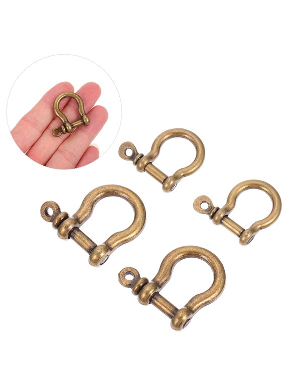 4Pcs Metal Bag Ring Dark Brown Easy to Install for Keychain Making and Holiday Craft Supplies