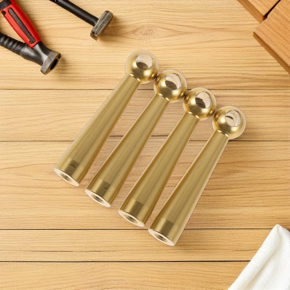 ELAYARD 4Pcs Metal Bar Cart Post Caps Plated Gold Decorative Shelf Railing Hardware Connectors