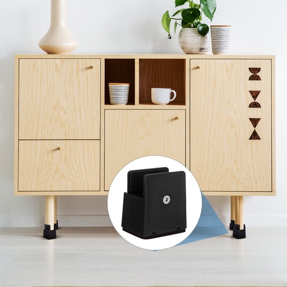 ELAYARD Set of 4 Metal Furniture Risers with Adjustable Clamps to Protect Floors and Level Furniture Legs