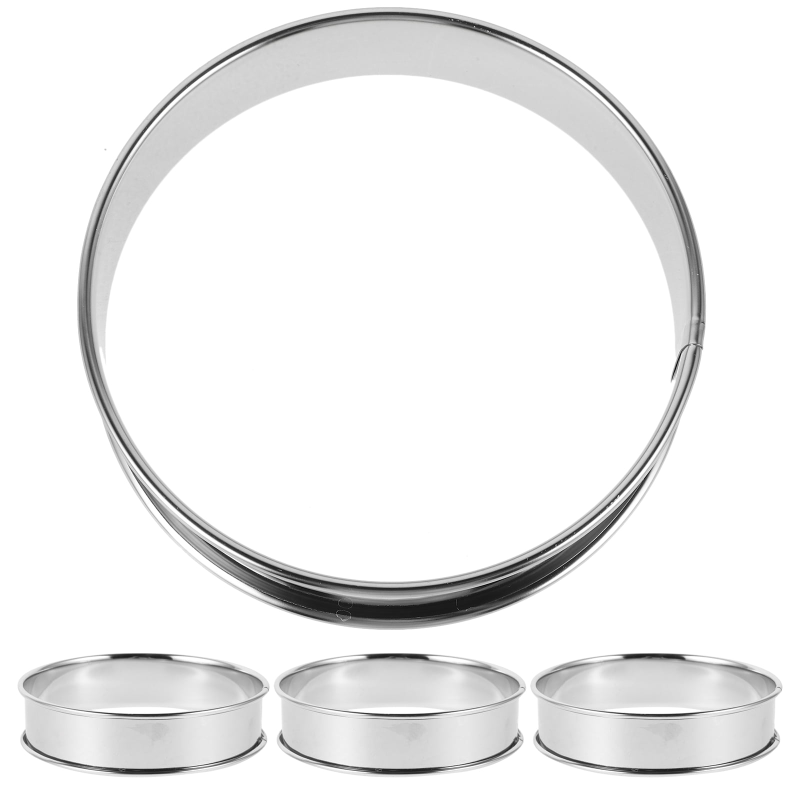 ELAYARD Cookie Baking Rings 4Pcs 8.50X3.27X1.06In Stainless Steel ...