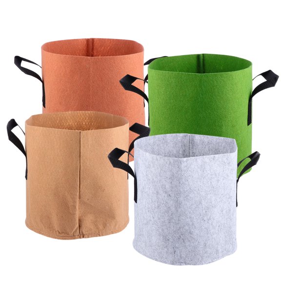 ELAYARD 4Pcs Plant Grow Bags Non Woven Fabric Planting Bags for Outdoor Vegetable Storage