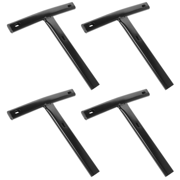 ELAYARD 4Pcs Office Chair Back Support Bracket Black T Shape Steel Bar for Home and Office Use
