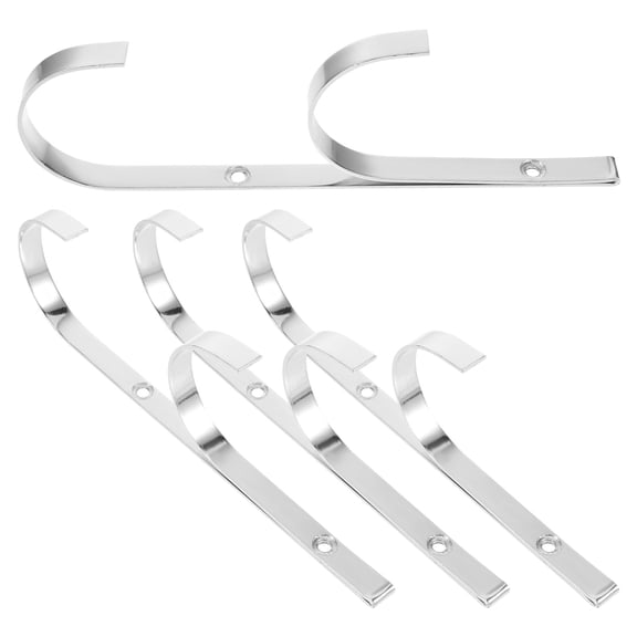 ELAYARD 4Pcs Plated Silver Metal Swimming Pool Wall Hangers for Outdoor Organization