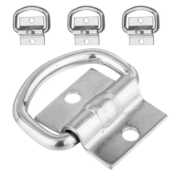 ELAYARD 4Pcs Plated Silver Trailer Tie Down Rings Metal Anchor Heavy Duty Truck Bed Cargo Accessories