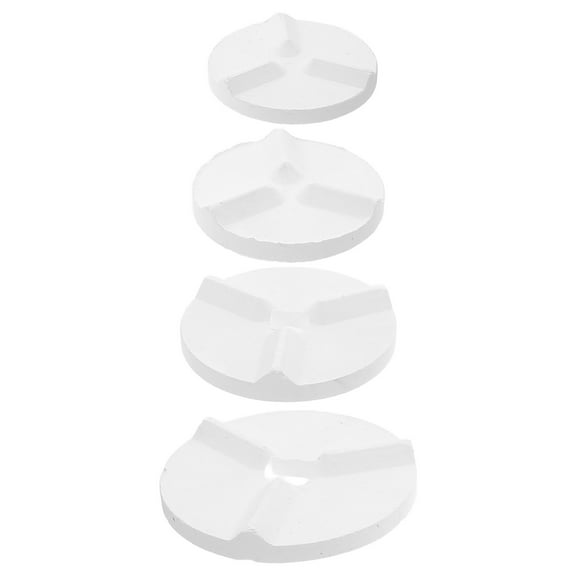 ELAYARD 4Pcs Round Kiln Pad for Pottery Firing Made of Durable Alumina with Non Stick Surface and Triangular Design