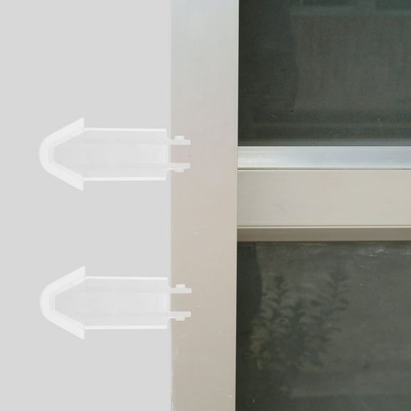 ELAYARD 4Pcs Sliding Door Lock Transparent No Screw Easy Install Window Safety Locks for Home Use