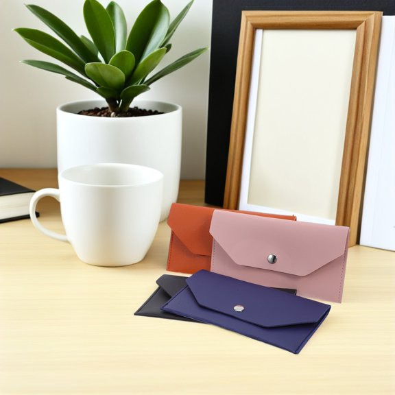 ELAYARD 4Pcs Slim Money Pouch Reusable Budget Envelope Wallets with Closure Assorted