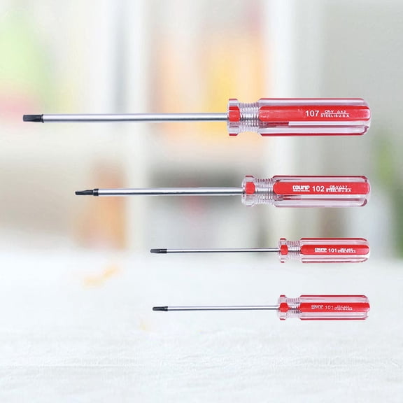 ELAYARD 4Pcs Triangle Screwdriver with Ergonomic Plastic Handle for Installation