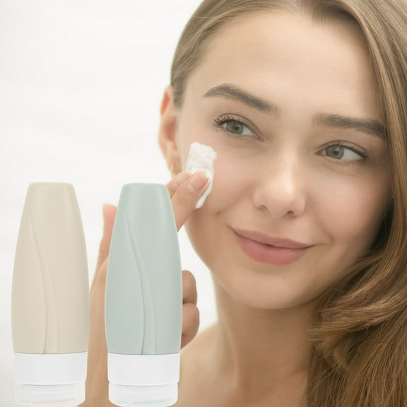 ELAYARD 4Pcs Flexible Silicone Travel Containers for Liquids Leak Proof and Easy to Carry