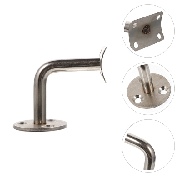 ELAYARD Set of 4 Stainless Steel Handrail Brackets, Heavy Duty Support for Staircase and Deck Railings