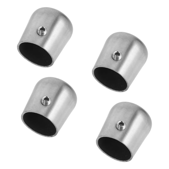 ELAYARD Silver Stainless Steel Handrail End Caps for Railing Easy Installation 4Pcs