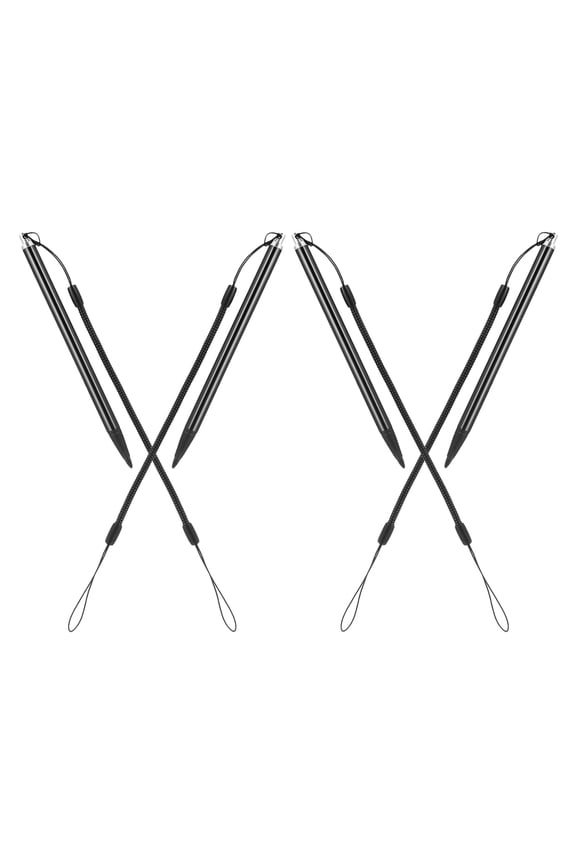 4-Pack Black Aluminum Stylus Keychain Pens for Touchscreen Devices, Precision Tools for Back to School