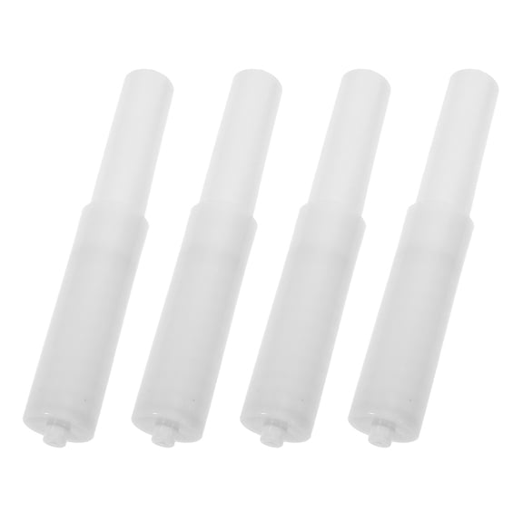 ELAYARD 4Pcs Toilet Paper Holder Rods Adjustable Spring Design White Plastic for Bathroom Use