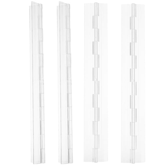 ELAYARD 4Pcs Transparent Acrylic Hinges for Cabinet Doors and Display Stands Easy to Install for Craft Use