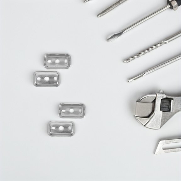 ELAYARD 4Pcs Universal Stainless Steel Towel Bar Base Plates with Durable Mounting Hardware