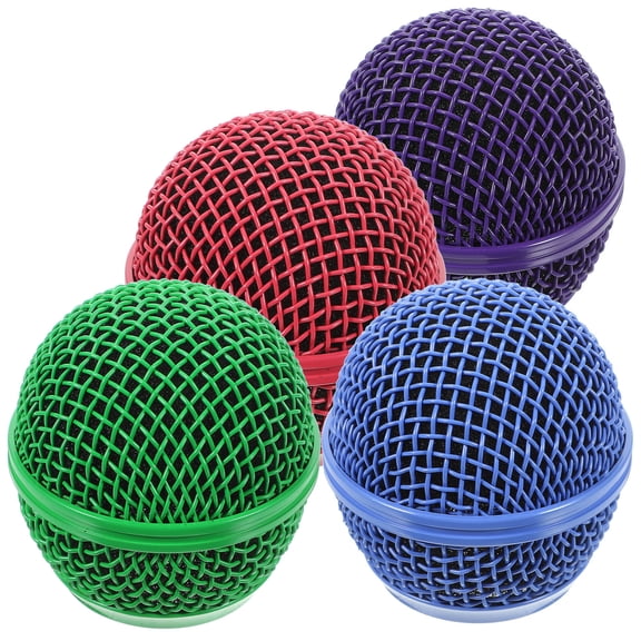 ELAYARD 4Pcs Microphone Accessories Mic Ball Head Replacement Metal Purple Design