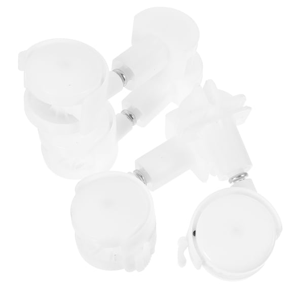 ELAYARD 4Pcs Piano Double Wheel Casters White with Brake for Pet Cage Furniture Replacement