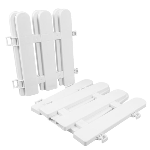 ELAYARD 4-Pack White Plastic Garden Flower Bed Fence for Yard Edging, and Easy to Install Decorative Border
