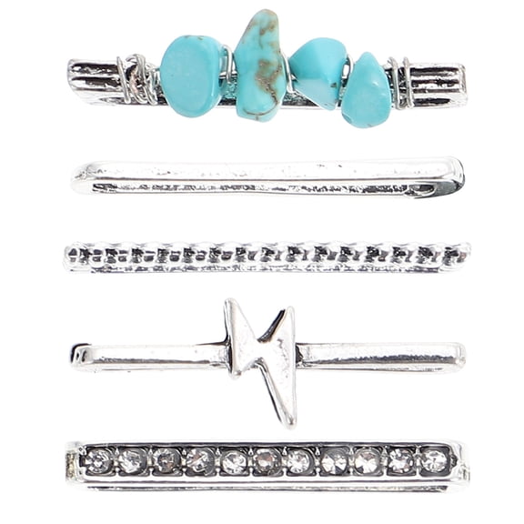 ELAYARD 4Pcs Replaceable Watchstrap Charm Decorative Metal and Stone Watchband Accessory Assorted Colors