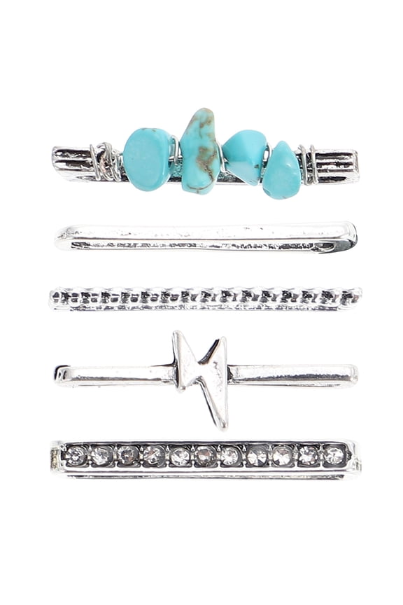 4Pcs Replaceable Watchstrap Charm Decorative Metal and Stone Watchband Accessory Assorted Colors