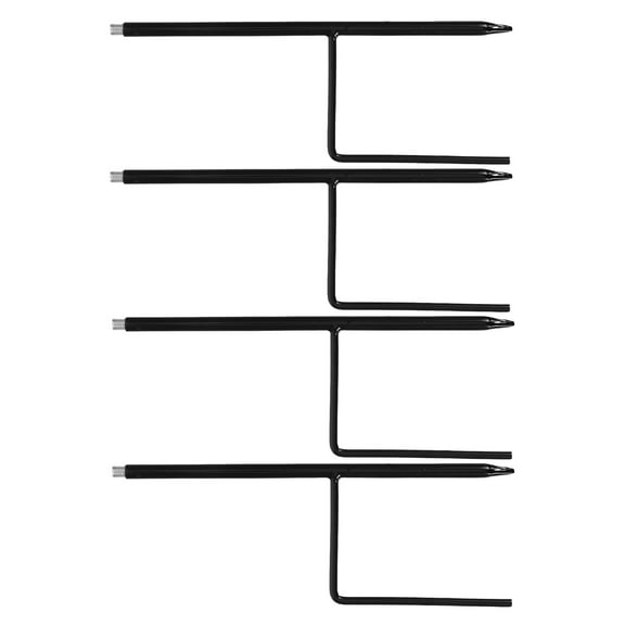 ELAYARD 4Pcs Sturdy Iron Shepherd Hooks Ground Stakes for Garden Bird Feeders Lanterns and Outdoor Plant Hangers