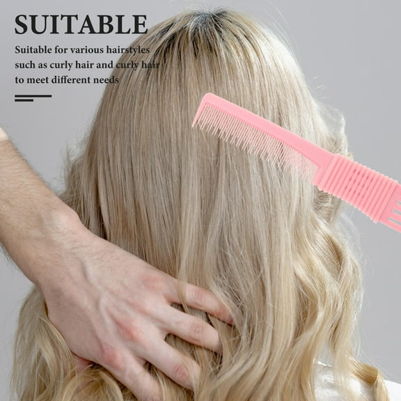 ELAYARD 4Pcs Barber Comb Set with Metal Tail and Antistatic Carbon Fiber for Hair Parting and Styling