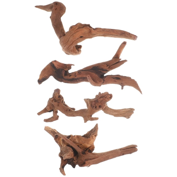 ELAYARD Aquarium Driftwood Small Branches for Betta Tanks and Turtle Tanks 4Pcs