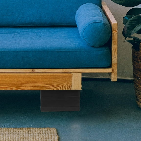 ELAYARD 4Pcs Stackable Adjustable Furniture Height Boosters Rubber Risers for Home Use