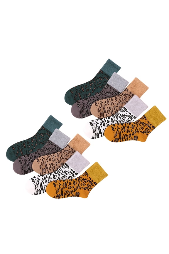 5 Pair Women Novelty Socks Cotton Skin Safe Warm Casual Winter