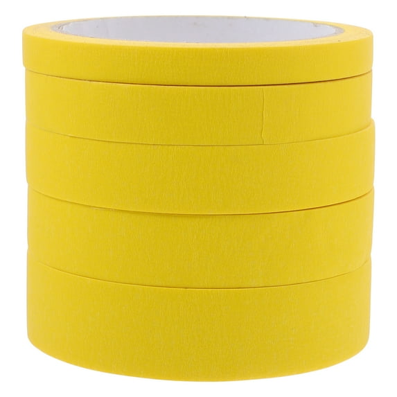 ELAYARD Yellow Adhesive Paper Masking Tape for Car and Furniture Painting Projects