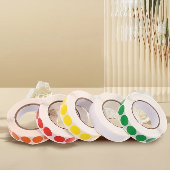 ELAYARD Self-Adhesive Round Colored Dot Stickers, Blank Label Dots for Organization, Inventory, Office, and School Use