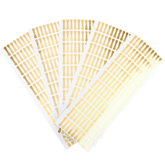 ELAYARD 500Pcs Adhesive Tamper Seal Labels Golden Tamper Evident Stickers for Small Business