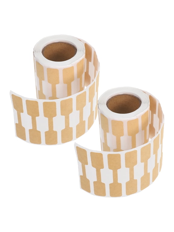 Self-Adhesive Jewelry Price Tags in Khaki Kraft Paper, , -Free Labels for Retail and Craft Use
