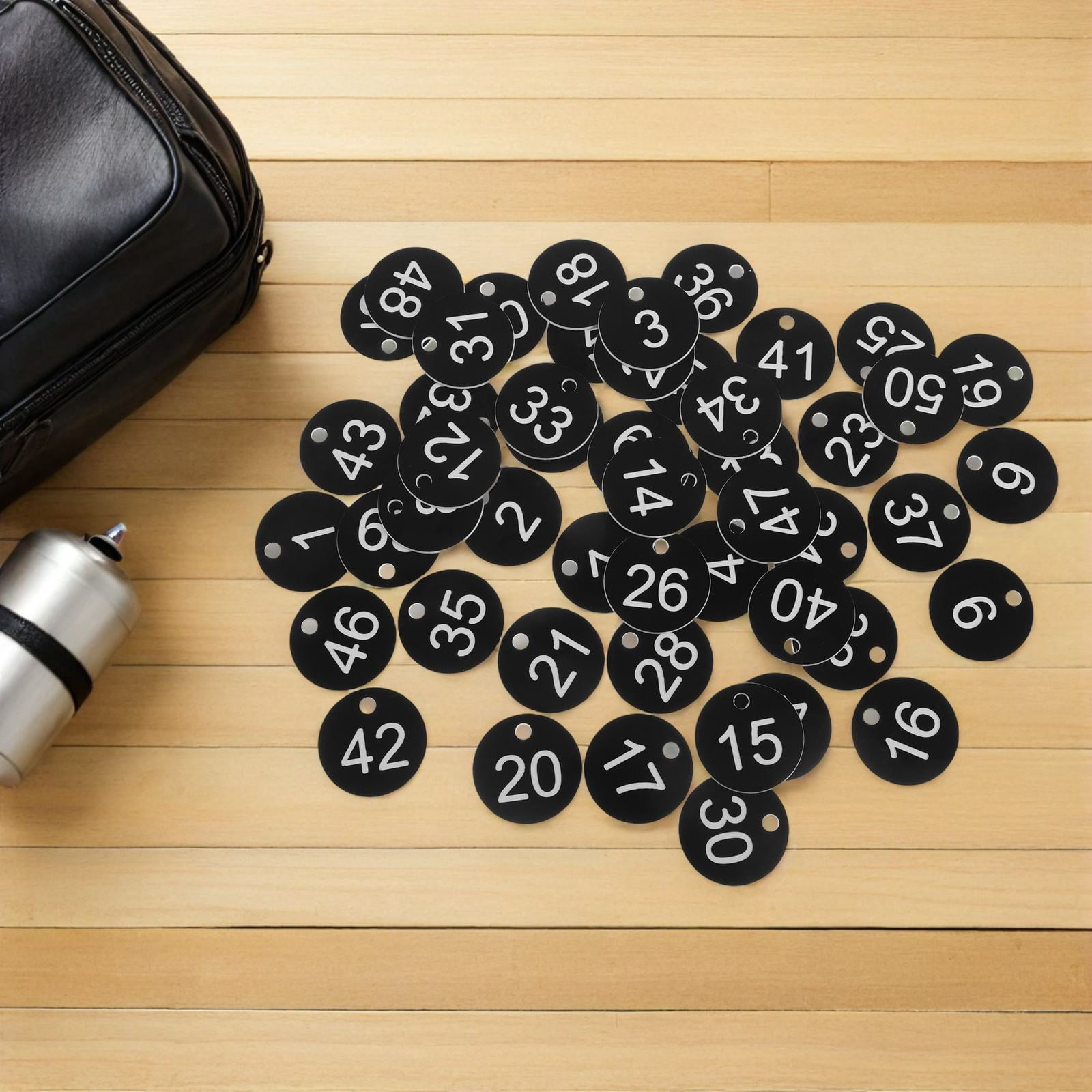 ELAYARD Keychain Labels Black ABS Clear Number Design for Home Use ...