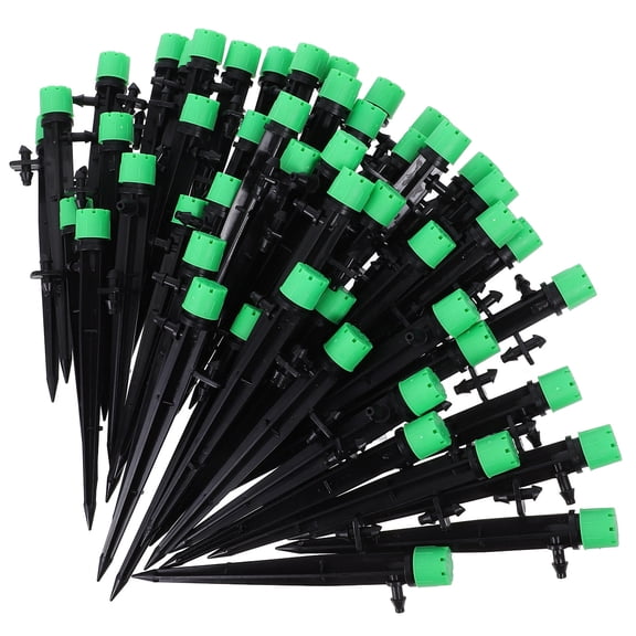 ELAYARD 50PCS Drip Irrigation Spray Emitters Green POM Leakproof Dripper System for Garden Use