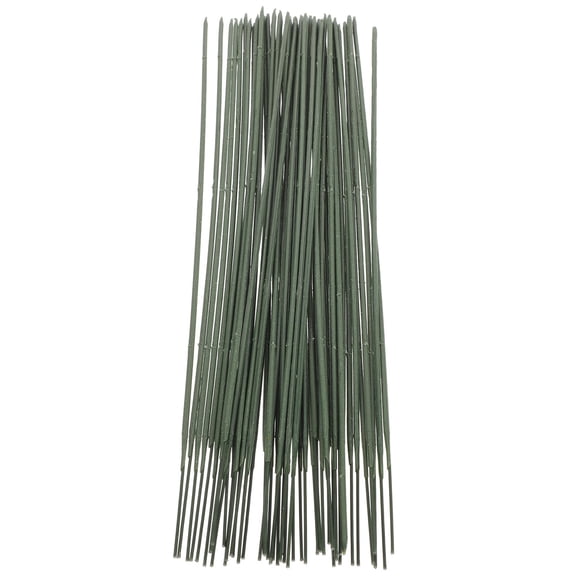 ELAYARD 50Pcs Artificial Plant Stub Stem Wire in Green for Crafting Handmade Bouquets and Decorations