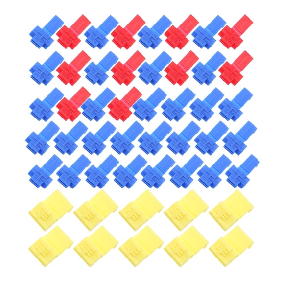 ELAYARD 50Pcs Insulated Wire Splice Connectors for Car Electrical Projects