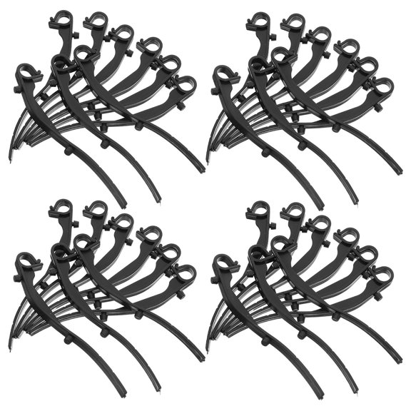 ELAYARD 50Pcs Black Plastic Gutter Mesh Clips Weatherresistant Windproof Gutter Guard Installation Fixings