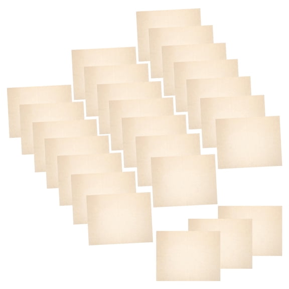 ELAYARD 50Pcs Handmade Traditional Calligraphy Paper Light Brown Antique Tone for Ink Writing