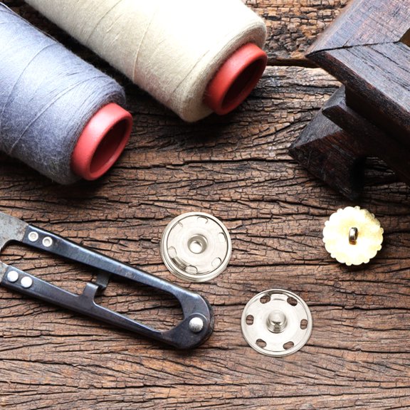 ELAYARD 25mm Plated Alloy Metal Press Buttons for Sewing 50 Pieces