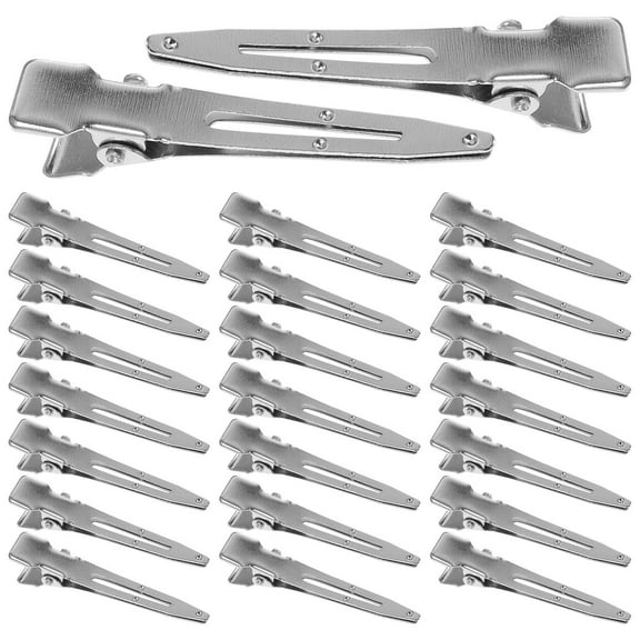ELAYARD 50Pcs Silver Hairpin Single Clip for Gorgeous Pin Curls Women and Girls Salon Use