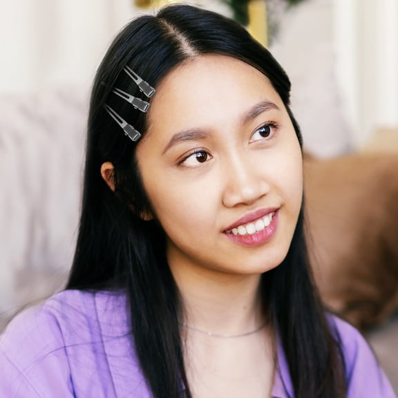 ELAYARD 50Pcs Silver Hairpin Single Clip for Gorgeous Pin Curls Women and Girls Salon Use
